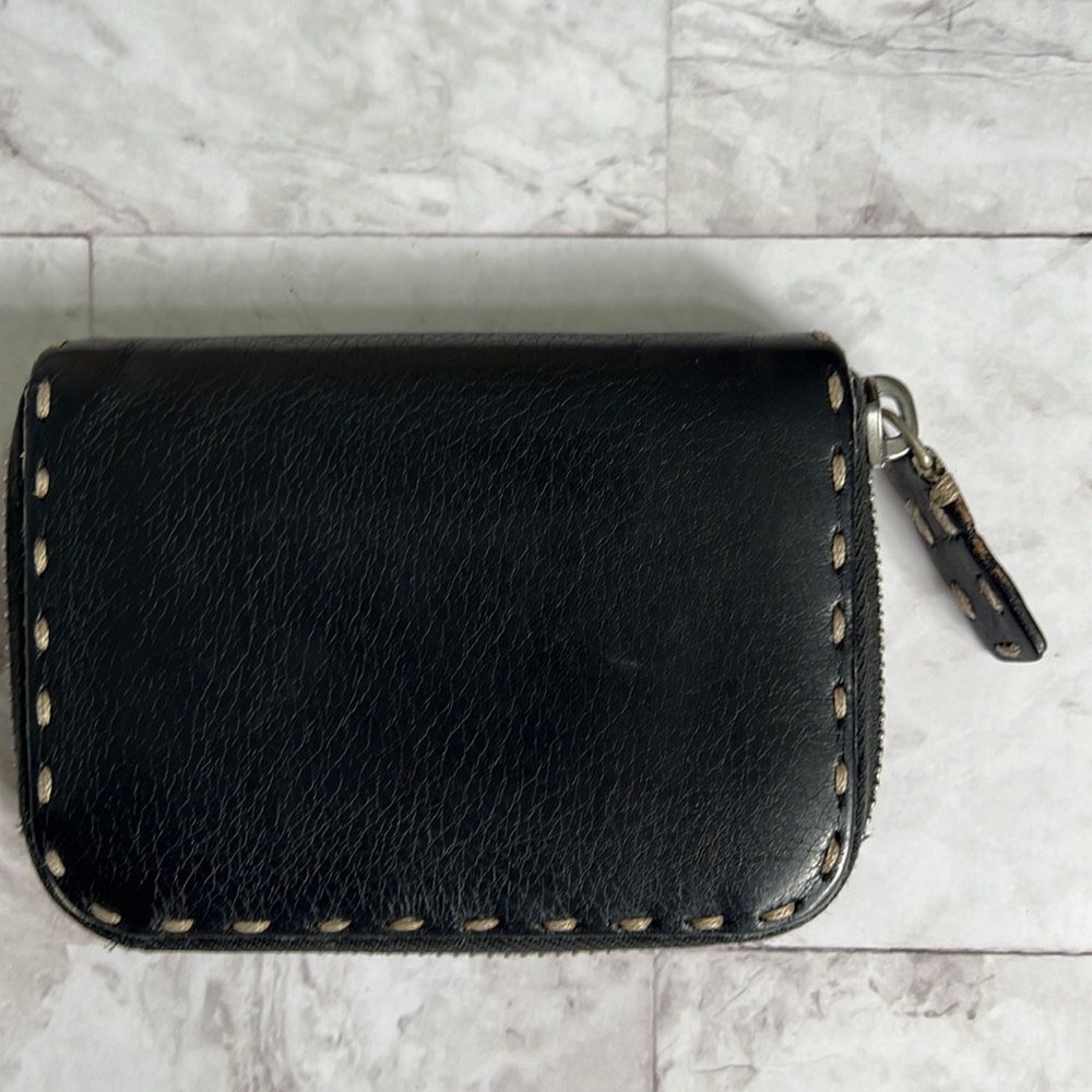 Fendi Authentic Selleria Mini Zip Around Wallet